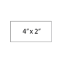 Picture of 4 x 2 Rectangle Stickers x 20